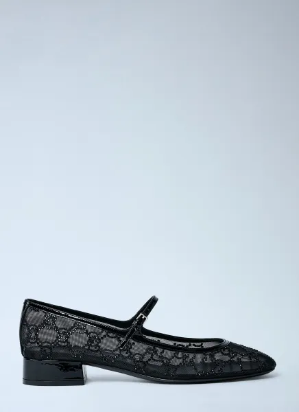 Embellished GG Ballerina Flats