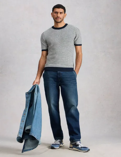 White Stuff Straight Fit Denim Trousers Blue Denim