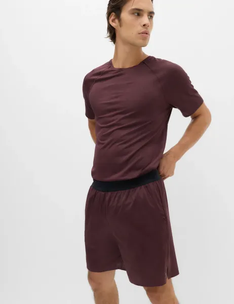 Goodmove Jacquard Cloud 7" Elasticated Waist Sports Shorts Mulberry