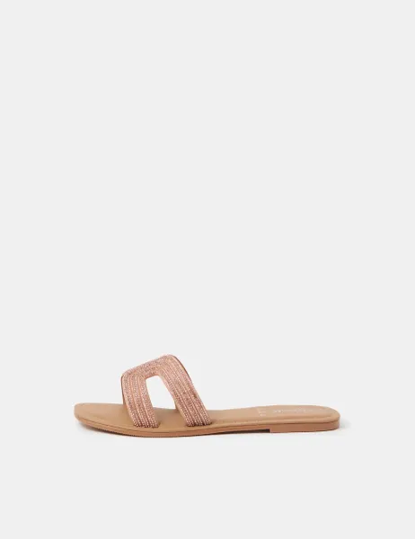 Sparkle Embellished Sliders Golden Rose