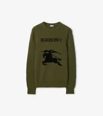 Knight Wool Cashmere Sweater in Tent green