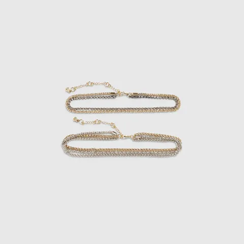 River Island Chevron Chocker Necklace 2 Pack