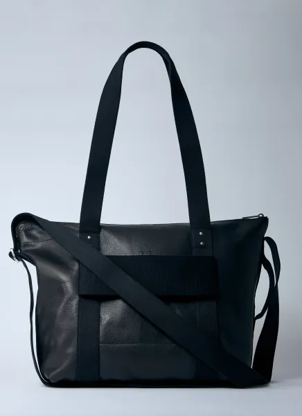 Leather Trolley Tote Bag