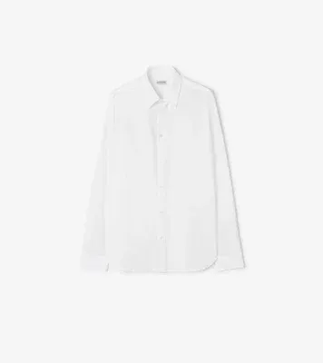 Slim Fit Cotton Shirt in White