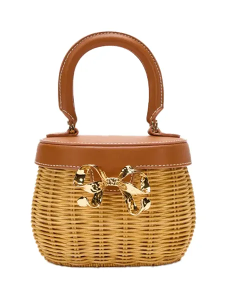 Rattan Bow Basket Brown
