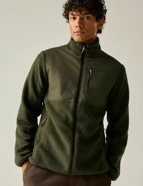 Regatta Morran Water Repellent Zip Up Fleece Khaki