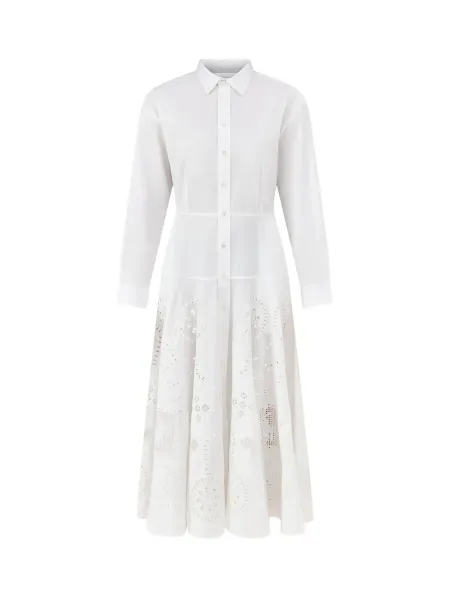 Polo Ralph Lauren Midi Long Sleeve Shirt Dress