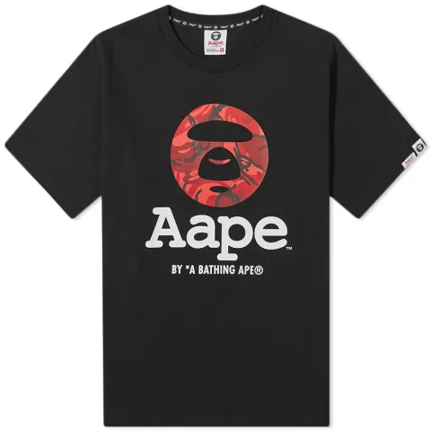 AAPE Red Camo Moon Face OG Tee