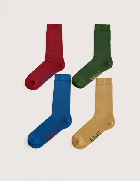 Seasalt Cornwall 4 Pack Smart Socks