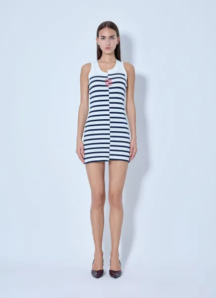 Jean Paul Gaultier Stretch Cotton Asymetric Short Dress