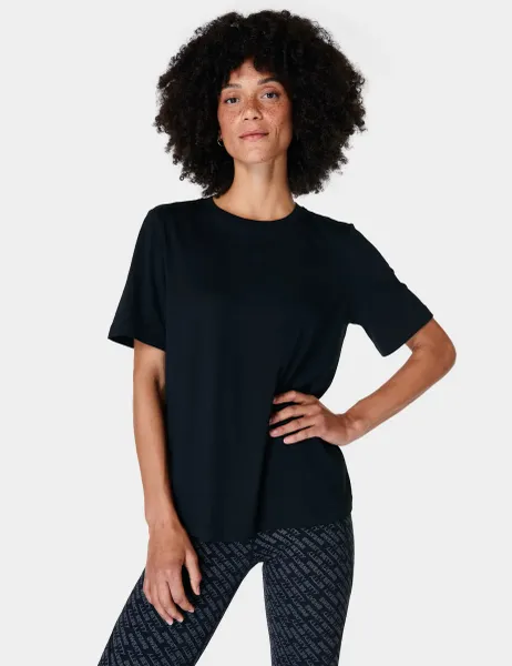 Essential Cotton Rich Crew Neck T-Shirt Black