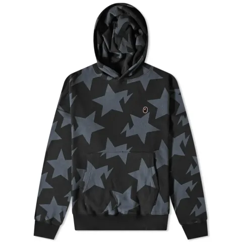STA Pattern Loose Fit Pullover Hoodie