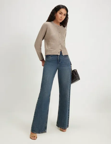 River Island Textured Button Front Cardigan