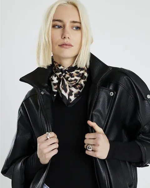 River Island Leopard Print Scarf