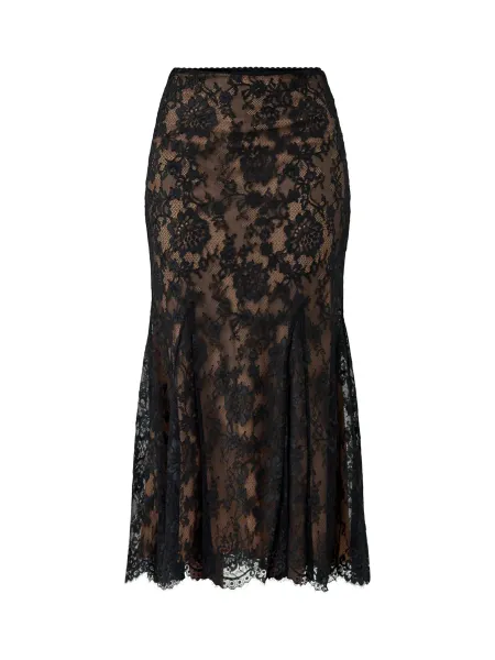 Self-Portrait Lace Midi Skirt