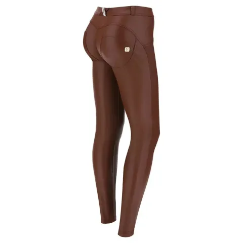 Freddy WRUP Faux Leather - Mid Rise - Full Length - Brown