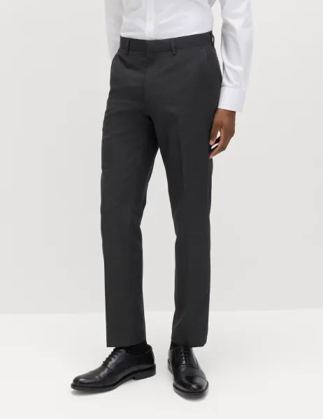 Marks & Spencer Slim Fit Machine Washable Suit Trousers Charcoal