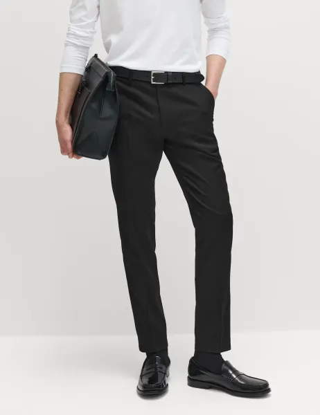 Marks & Spencer Skinny Fit Smart Stretch Trousers Black