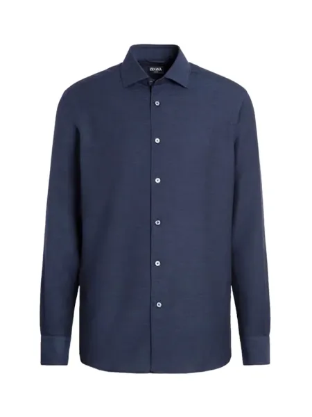 Men Cashco Shirt Navy Melange