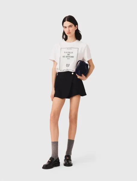 Layered-effect suit shorts