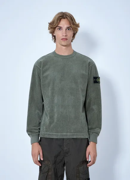Corduroy Logo Patch Sweatshirt