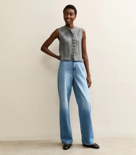 Women's Tall Light Blue Bonnie Slouchy Wide Leg Jeans