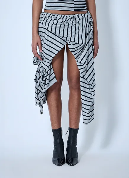 Striped Jersey Skirt
