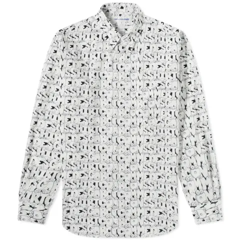 Comme des Garcons SHIRT x Kaws Print Cotton Poplin Shirt