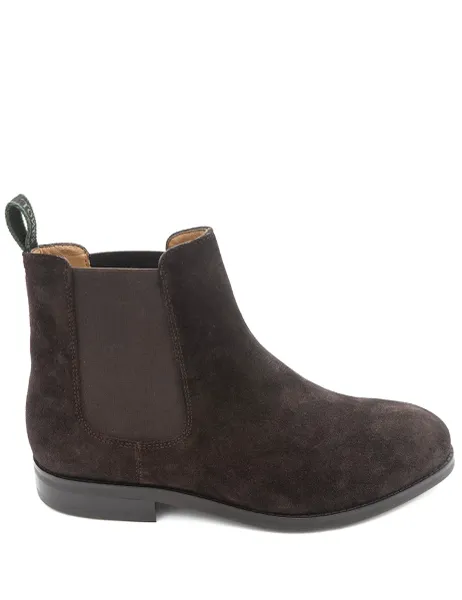 Jones Bootmaker Wide Fit Leather Slip On Chelsea Boots Dark Brown
