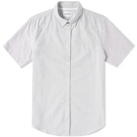 Short Sleeve Theo Stripe Oxford Shirt