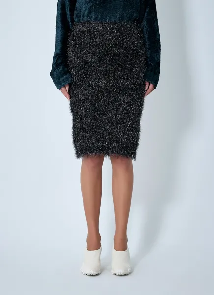 Textured Midi Skirt