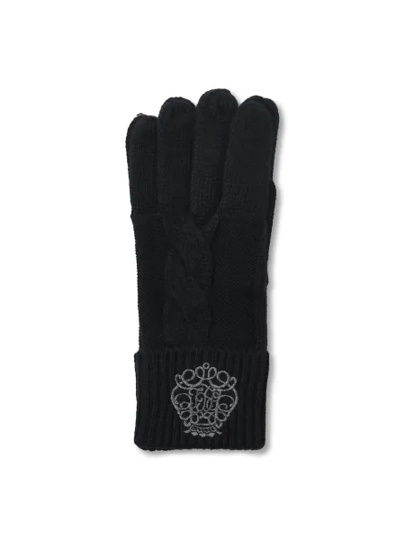 Lauren Ralph Lauren Direct Embroidered Wool Blend Gloves