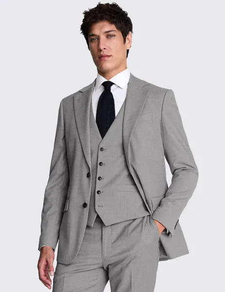 Moss Tailored Fit Stretch Suit Jacket Grey