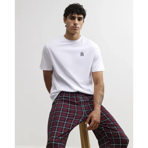 River Island Cotton Check Trousers Loungewear Set