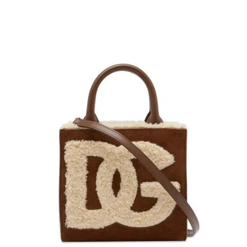 Shearling Mini Tote Bag