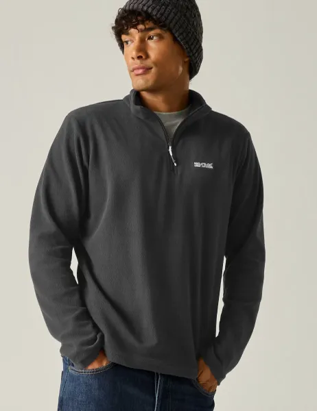 Thompson Half Zip Funnel Neck Fleece Dark Grey