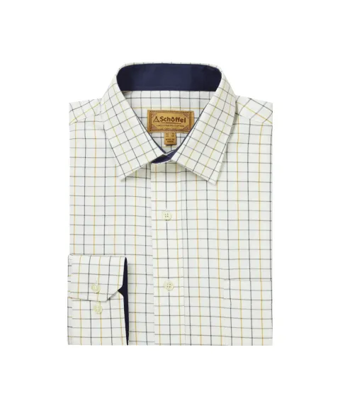 Burnham Tattersall Classic Shirt - Vintage Navy Tattersall