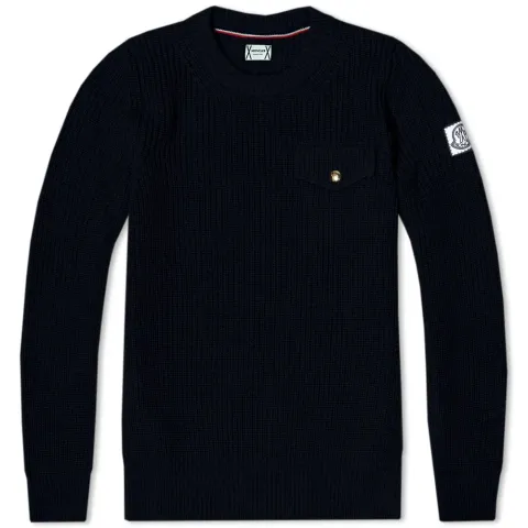 Gamme Bleu Ribbed Ski Crew Knit