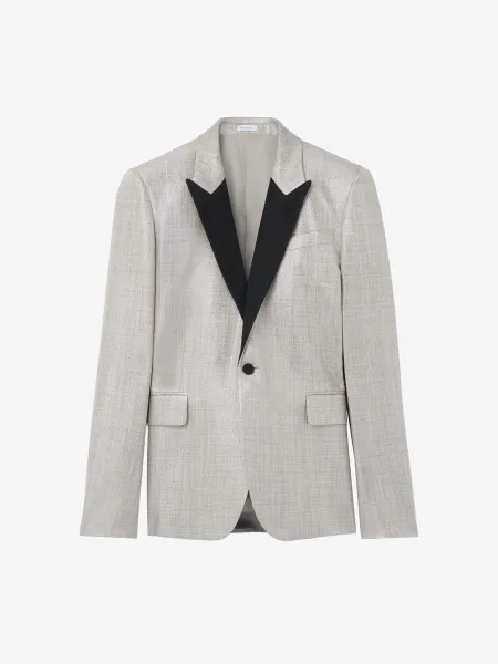 Metallic Single-breasted Jacket