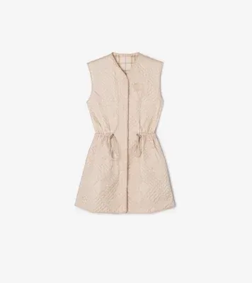 Quilted Nylon Walby Warmer in Stone beige