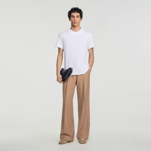 SANDRO Cotton logo T-shirt