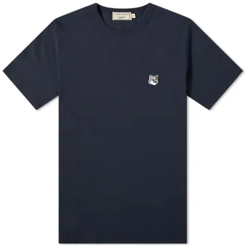 Maison KitsunÃ Grey Fox Head Patch Classic T-Shirt