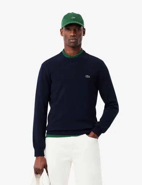 Lacoste Pure Cotton Crew Neck Sweatshirt Navy