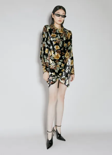 Floral Velvet Dress