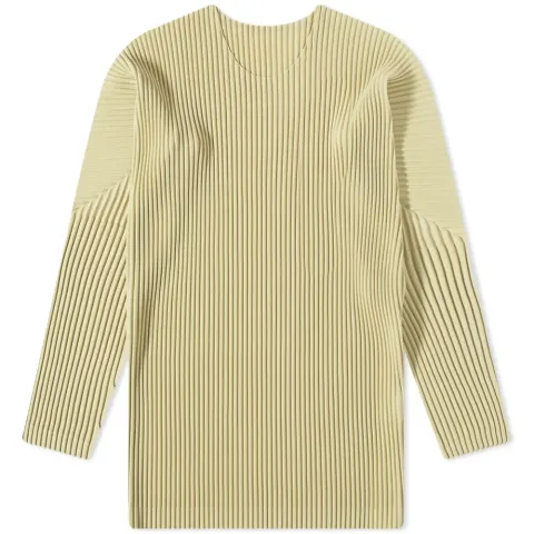 Oversized Long Sleeve Pleated Top