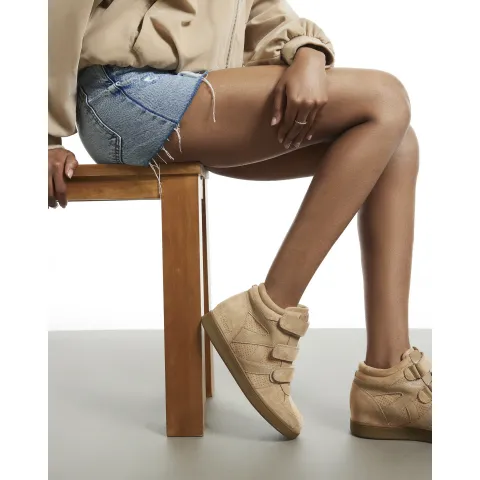 River Island Velcro Strap Hidden Wedge Trainers