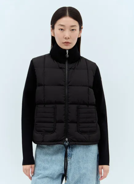 Padded Zip-Up Cardigan
