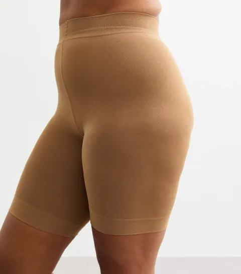 Plus Size Tan Anti Chafing Shorts Curves