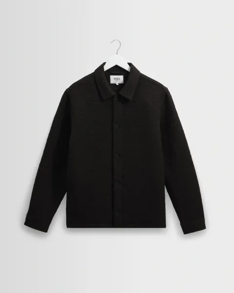 Rockley - Black Floral Quilted Cotton Overshirt
