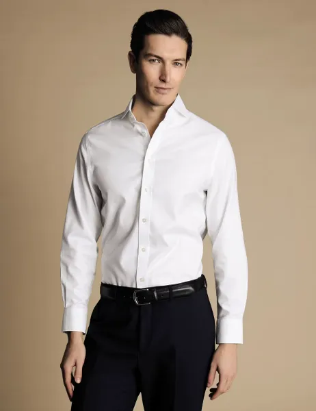 Slim Fit Non Iron Pure Cotton Shirt White